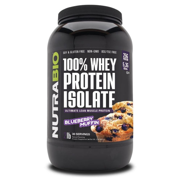 NutraBio 100% Whey Protein Isolate 2lb