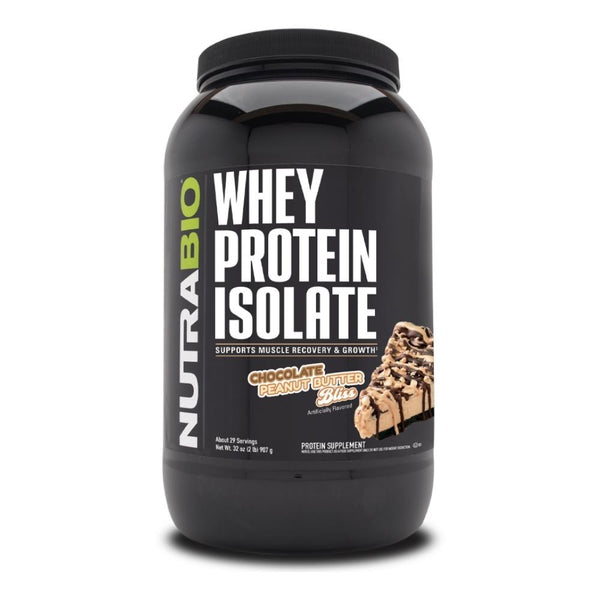 NutraBio 100% Whey Protein Isolate 2lb
