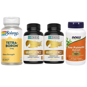 Four supplement bottles from Solaray, Zhou, and Now on a white background
