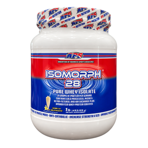 APS Nutrition Isomorph 28 1lb tub in the Vanilla Milkshake flavor on a white background