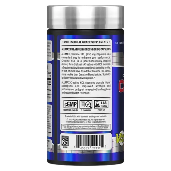 Allmax Creatine HCL 750mg 90 Capsules