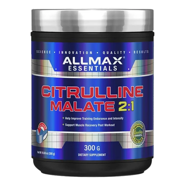 Allmax Nutrition Citrulline Malate 300g tub on a white background