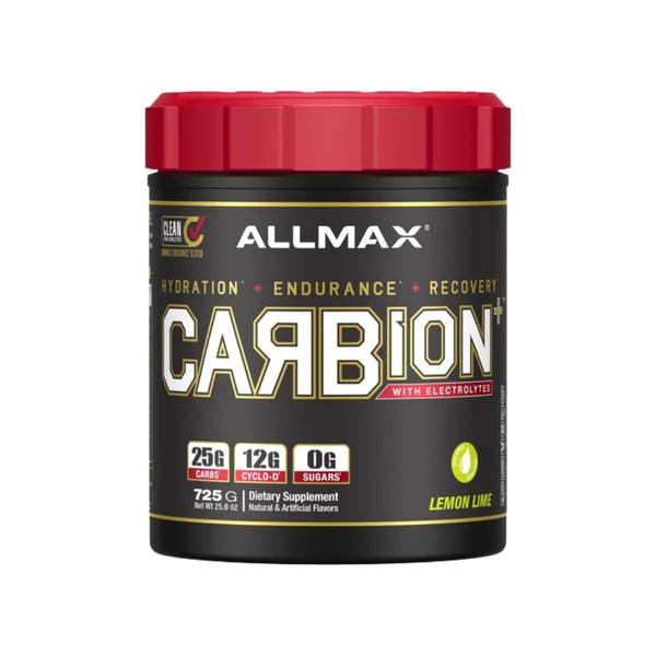 Allmax Nutrition Carbion 1.6lbs in the lemon lime flavor on a white background