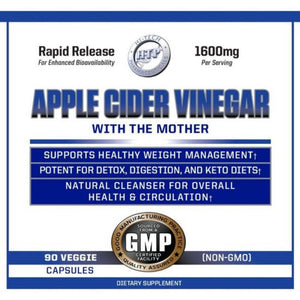 Hi-Tech Pharmaceuticals Hi Tech Pharmaceuticals Apple Cider Vinegar 90 Vege Capsules 