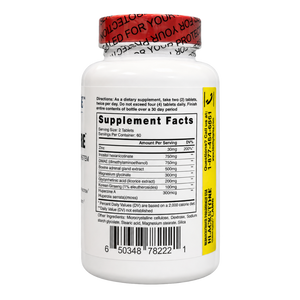  Blackstone Labs Adrenal Care 120 Tablets supplement facts on bottle.