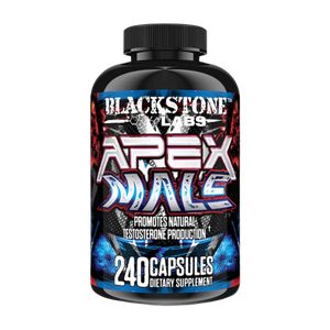 Blackstone Labs Apex Male supplement bottle on a white background