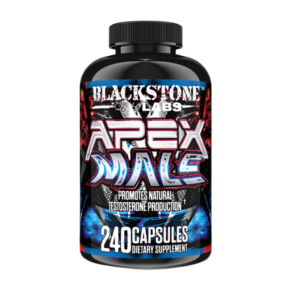 Blackstone Labs Apex Male supplement bottle on a white background