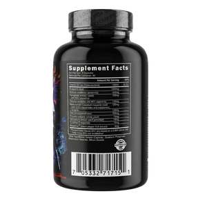  Blackstone Labs Apex Male 240 Capsules supplement facts label on bottle