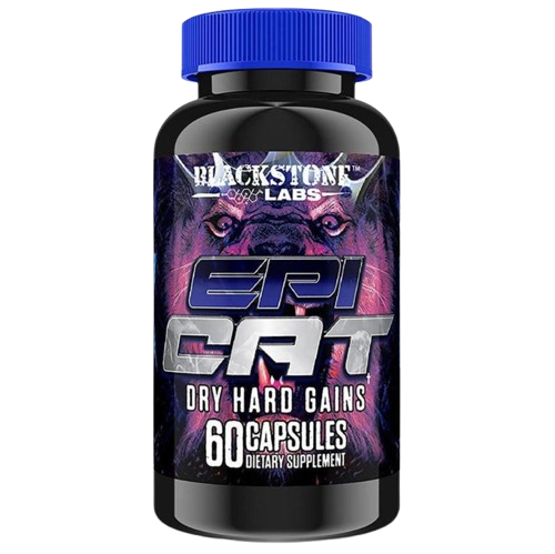 Blackstone Labs Epi Cat supplement bottle on a white background
