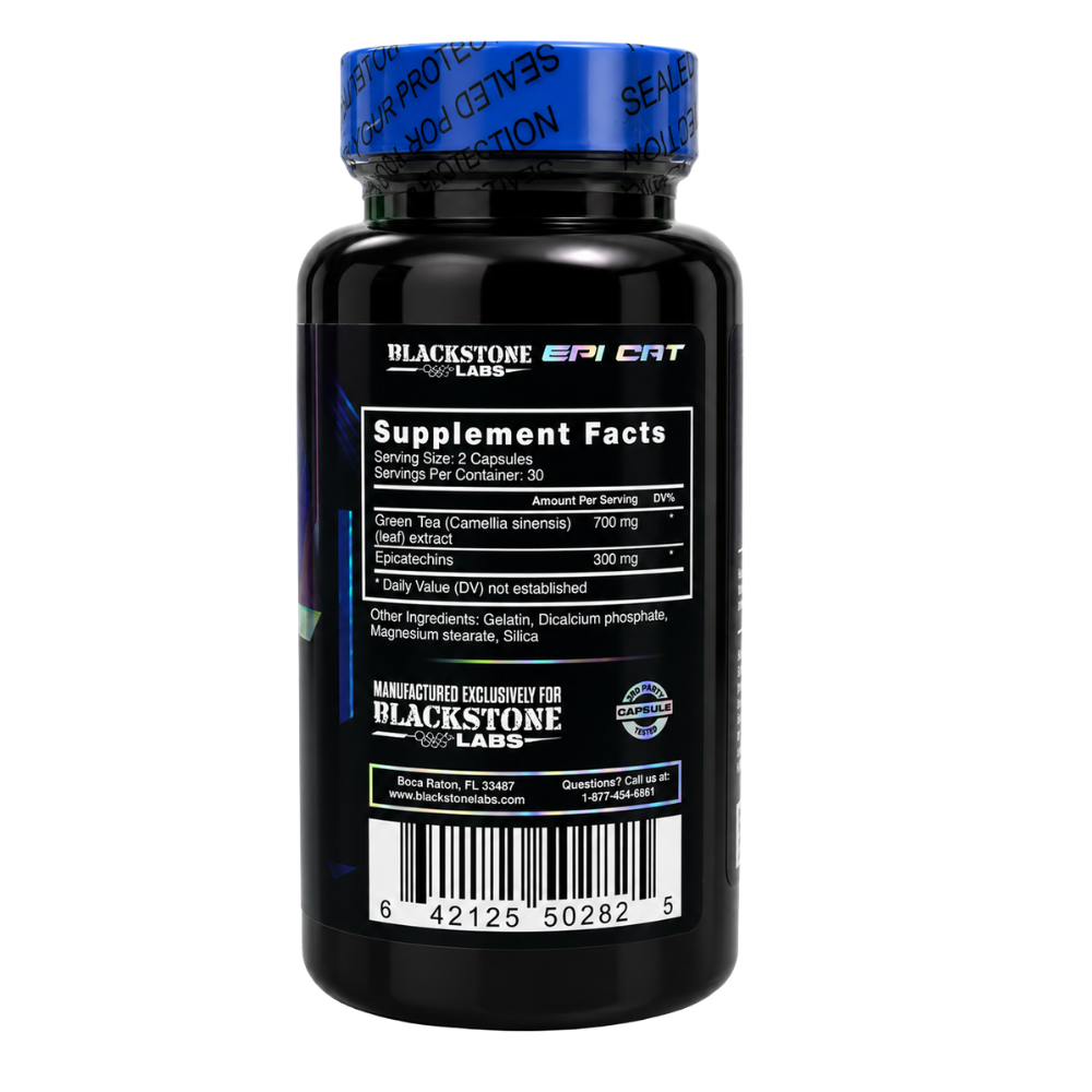 Blackstone Labs Epi Cat supplement bottle on a white background