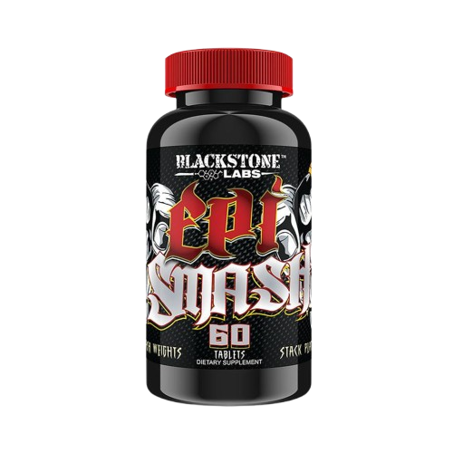 Blackstone Labs Epi Smash dietary supplement bottle on a white background