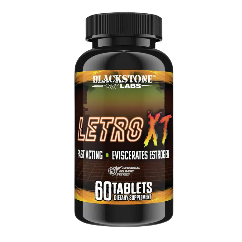 Blackstone Labs Letro XT supplement bottle on a white background