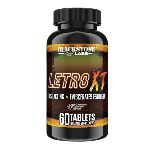 Blackstone Labs Letro XT supplement bottle on a white background