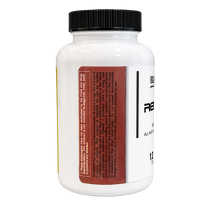 Blackstone Labs Recomp Rx warnings on the bottle on a white background