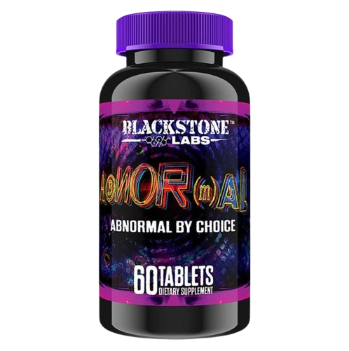 Blackstone Labs Abnormal by Blackstone Labs supplement bottle on a white background