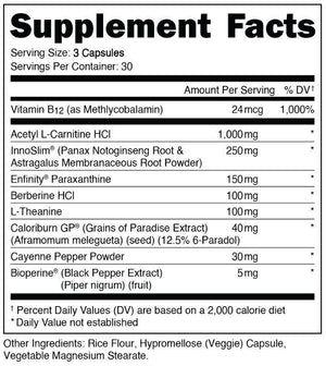  Bucked Up Buck Naked w/ Paraxanthin 90 Capsules 