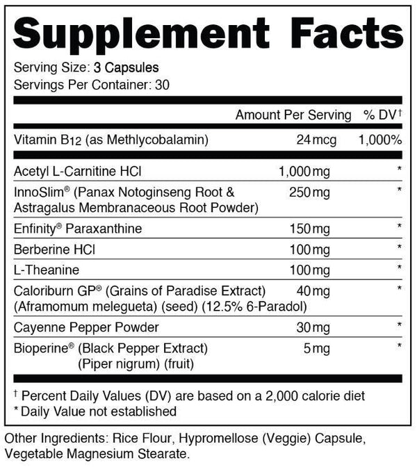  Bucked Up Buck Naked w/ Paraxanthin 90 Capsules 
