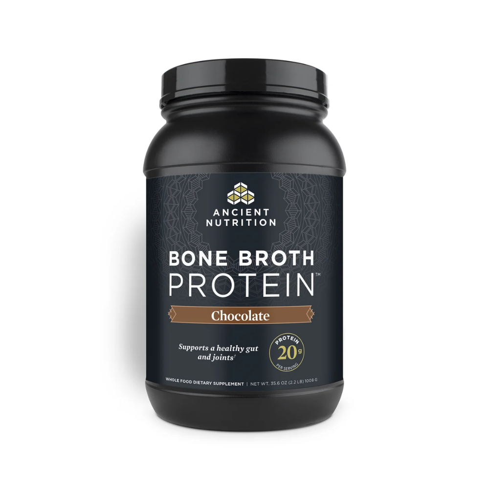 CLEARANCE: Ancient Nutrition Bone Broth Protein Chocolate 2.2lbs EXP 11/2025