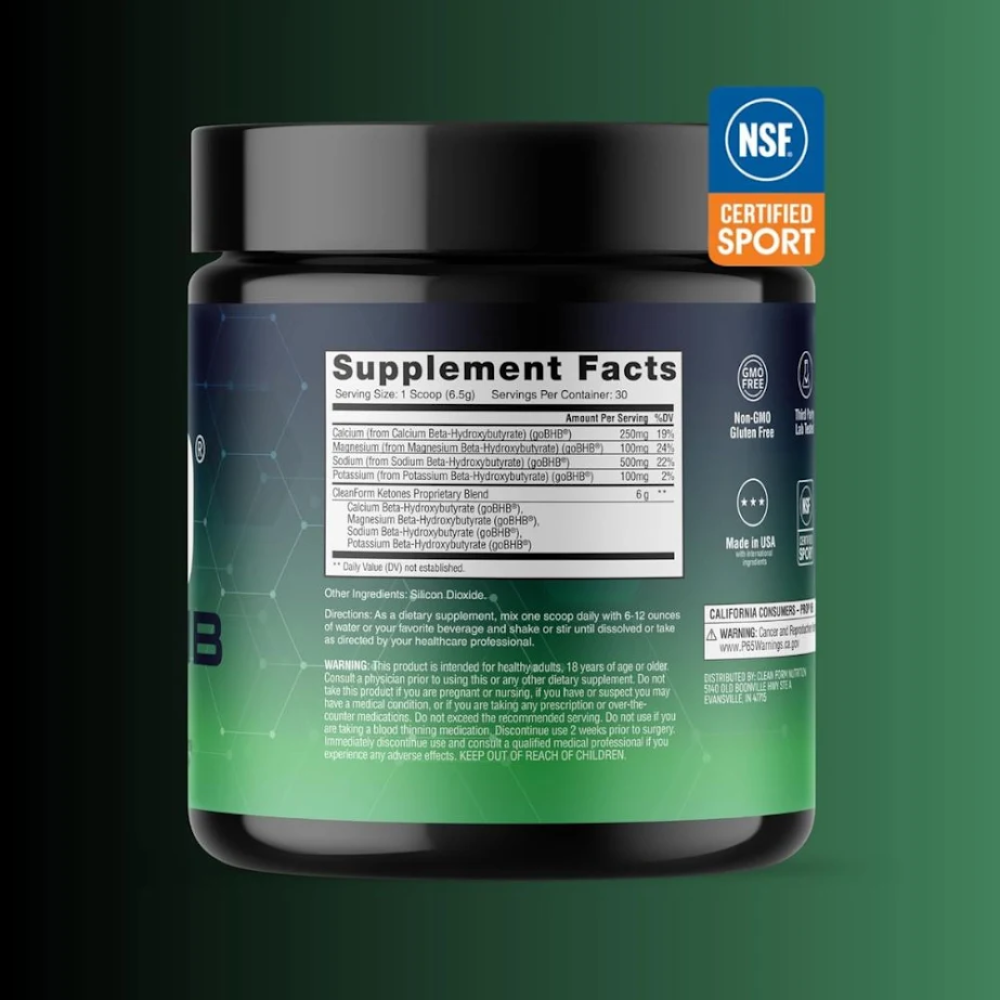 CleanForm Nutrition goBHB 30 Servings