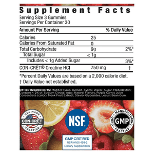 CON-CRET Con-Cret Creatine HCL 90 Gummies 