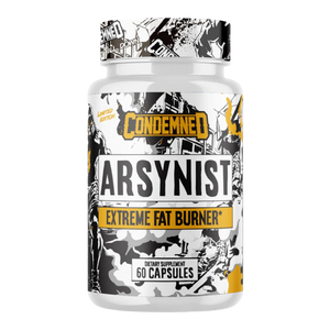 Condemned Labz Arsynist 60 Capsules supplement bottle on a white background