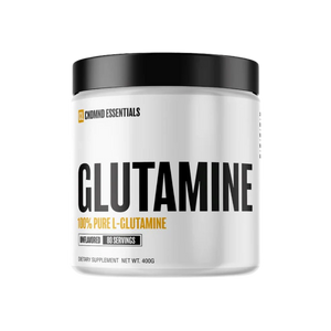 A tub of Condemned Labz Glutamine 80 Servings on a white background.