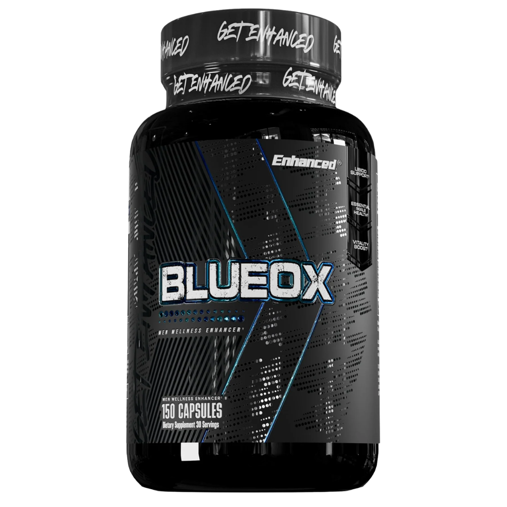 Enhanced Blue Ox 150 Capsules bottle on a white background