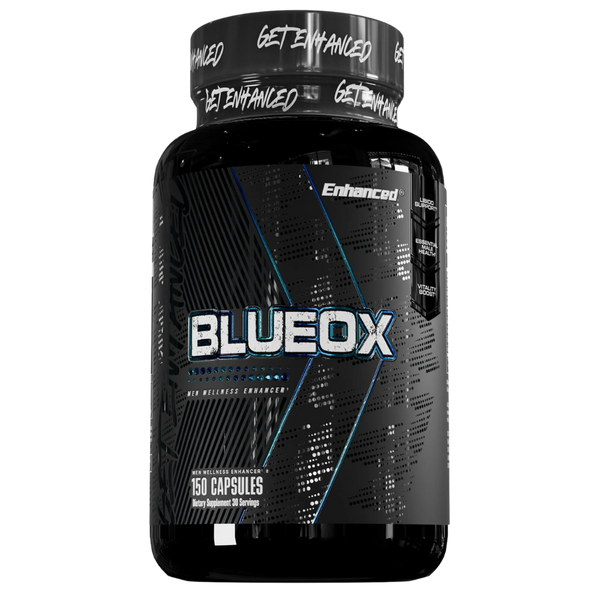 Enhanced Blue Ox 150 Capsules bottle on a white background