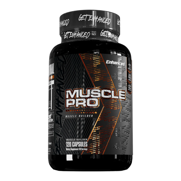 Enhanced Muscle Pro 120 Capsules bottle on a white background