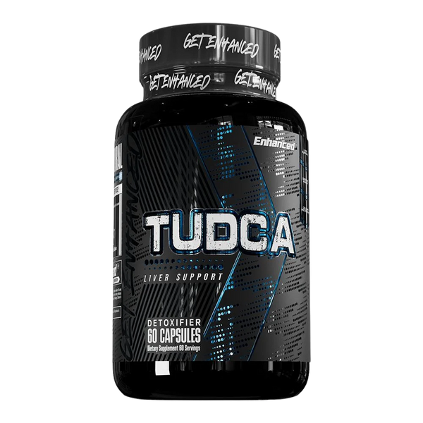Enhanced Tudca+ 60 Capsules supplement bottle on a white background