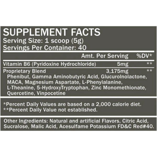 Formutech Nutrition REM 8.0 40 Servings Supplement Facts 