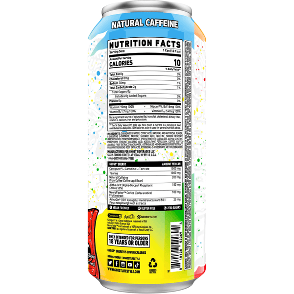  Ghost Energy Drink Sour Strips Single Can 