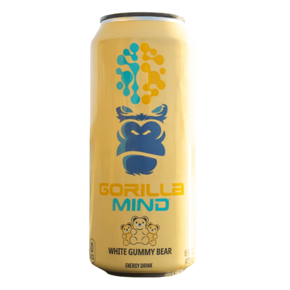  Gorilla Mind Energy Single Can White Gummy Bear 