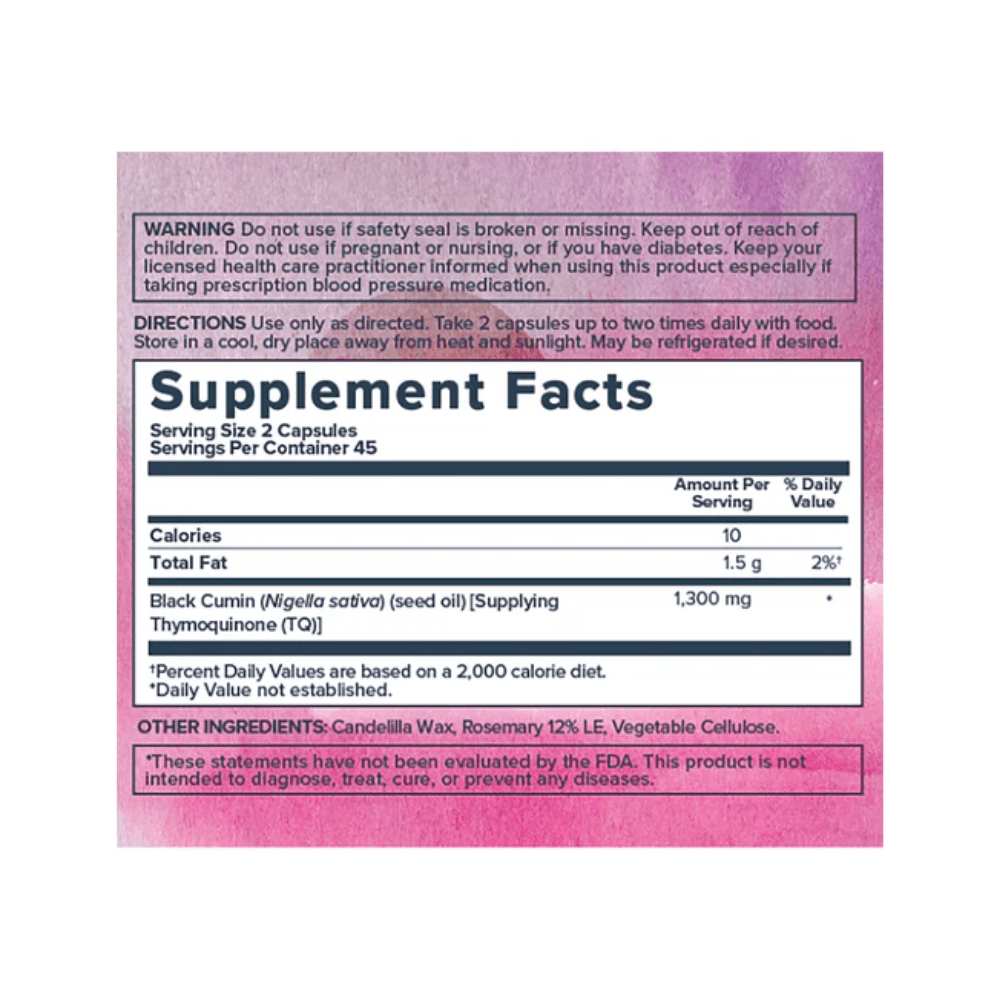  Heritage Store Black Seed Oil 90 capsules 