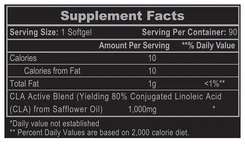  Hi-Tech Pharmaceuticals CLA 1000 90 Soft Gels 