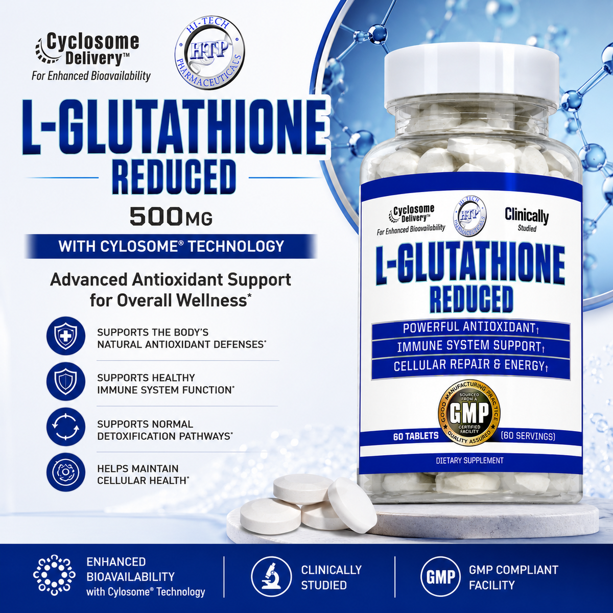 advanced cellular glutathione Hi-Tech Pharmaceuticals L-Glutathione 60 Tablets ⸻, ✨ BOOST YOUR