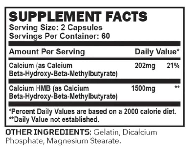 Hi-Tech Pharmaceuticals Hi Tech Pharmaceuticals HMB 1500mg 120 Capsules 