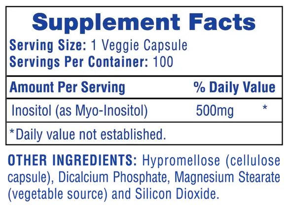 Hi-Tech Pharmaceuticals Inositol 100 Capsules