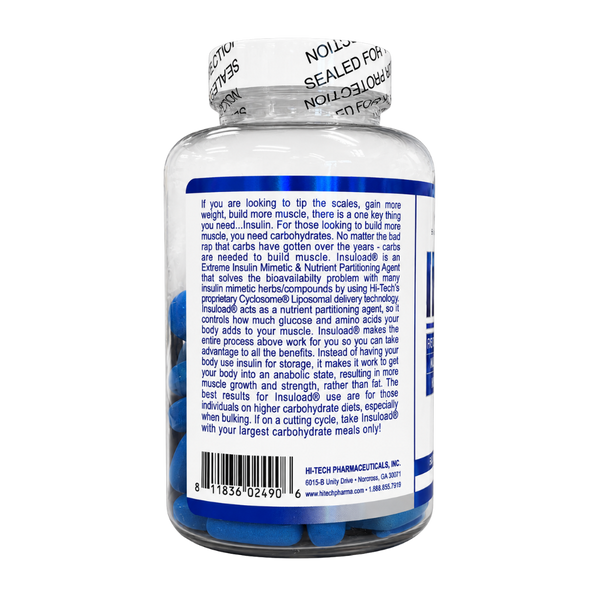 A white supplement bottle with a blue label showing the product information, photographed against a plain white background.