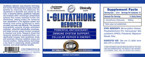Hi-Tech Pharmaceuticals L-Glutathione 60 Tablets official label and supplement facts