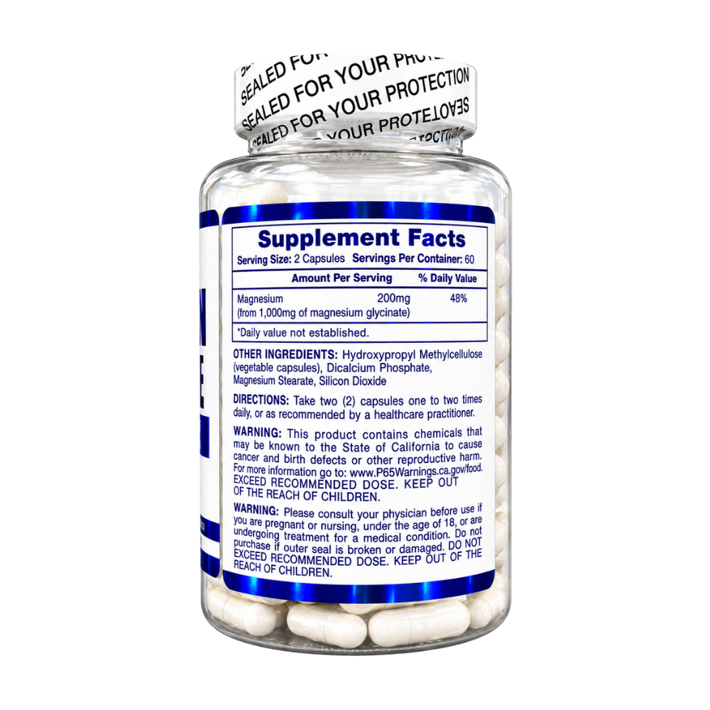  Hi-Tech Pharmaceuticals Magnesium Glycinate 120 Capsules 