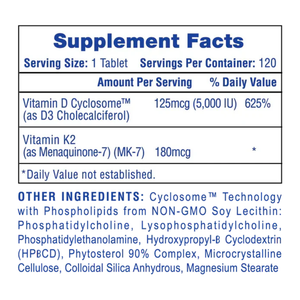 Supplement facts label with detailed nutritional information on a white background