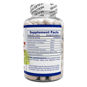 Hi-Tech Pharmaceuticals Hi Tech Pharmaceuticals N'Gorge Xtreme 120 Tablets supplement facts listed on the bottle. 