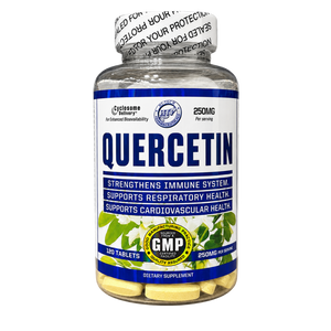 Hi-Tech Pharmaceuticals Quercetin 120 Tablets bottle on a white background