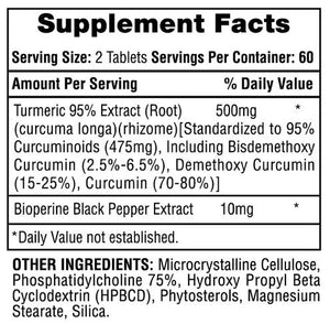 Hi-Tech Pharmaceuticals Turmeric 95 120 Tablets