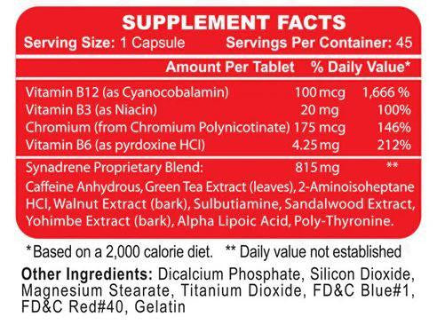  Hi-Tech Pharmaceuticals Synadrene 45 Capsules 