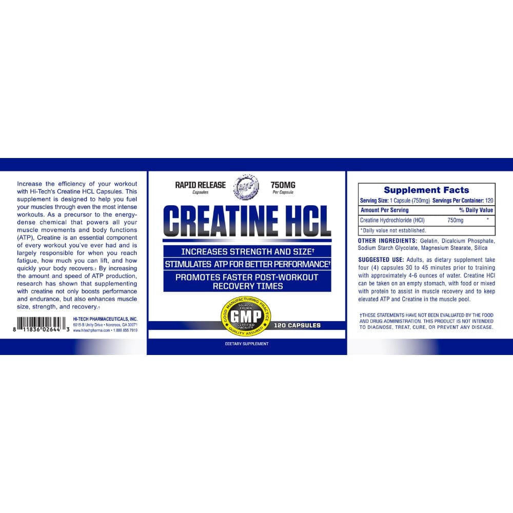 Hi-Tech Pharmaceuticals Hi Tech Pharmaceuticals Creatine HCL 120 Capsules 