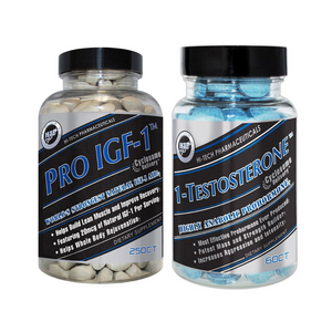 Two bottles of Hi-Tech Pharmaceuticals supplements on a white background