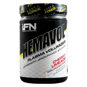 Force Nutrition HEMAVOL supplement container in the cherry limeade flavor on a white background