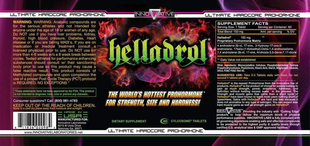 Innovative Labs HELLA-DROL 60 Tablets 